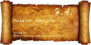 Heimler Adelina névjegykártya